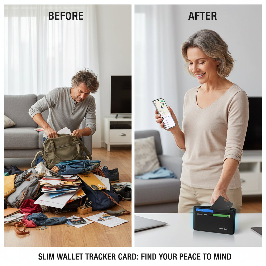 lim Wallet Tracker Card For Android - Ultra Thin Bluetooth Smart Tag Wireless Rechargeable For Wallet And Luggage Anti-Left