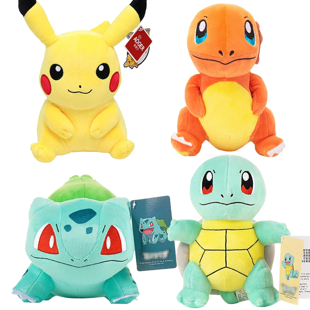 Pokemon Plush Toy High Quality With Tag Anime Cartoon Pikachu Charmander Squirtle Bulbasaur Stuffed Doll Gift For Kids Children