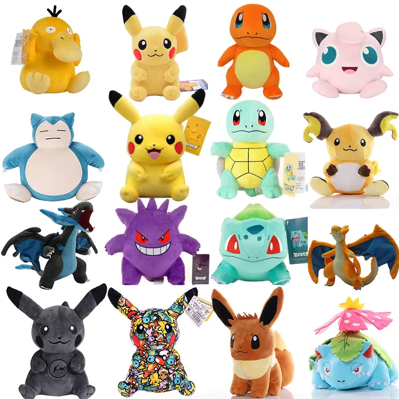 41 Styles Pokemon Plush Bulbasaur Squirtle Pikachu Peluche Anime Charmander Stuffed Toy Gengar Pokemon Plushie Doll Gift for Kid